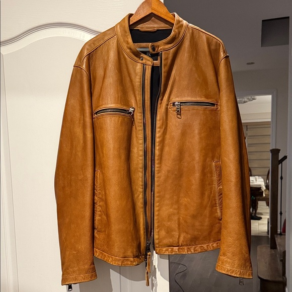Banana Republic Men's Brown Leather Jacket - Picture 2 of 7